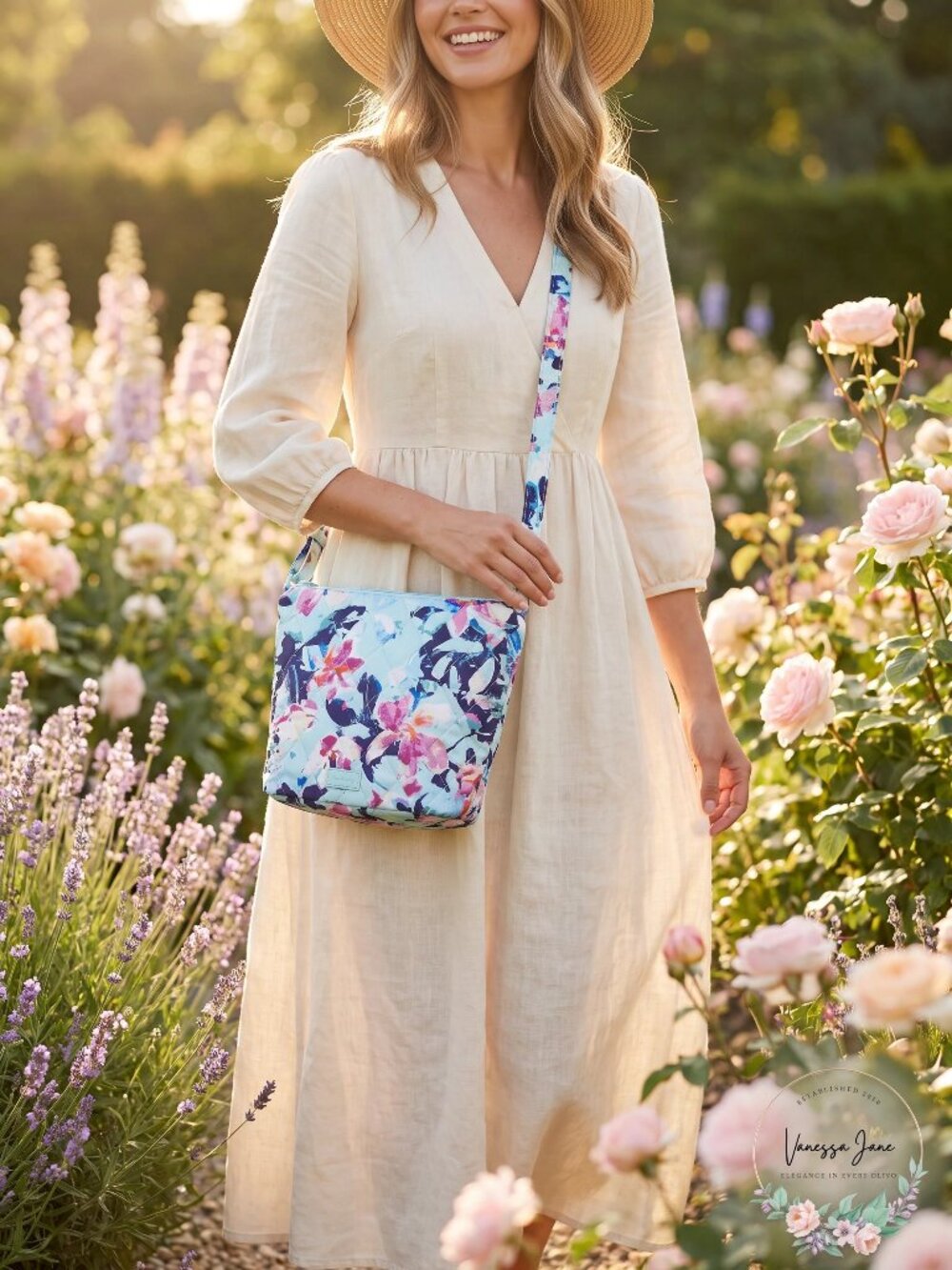 Vera Bradley Ultralight Bucket Crossbody Bag styled